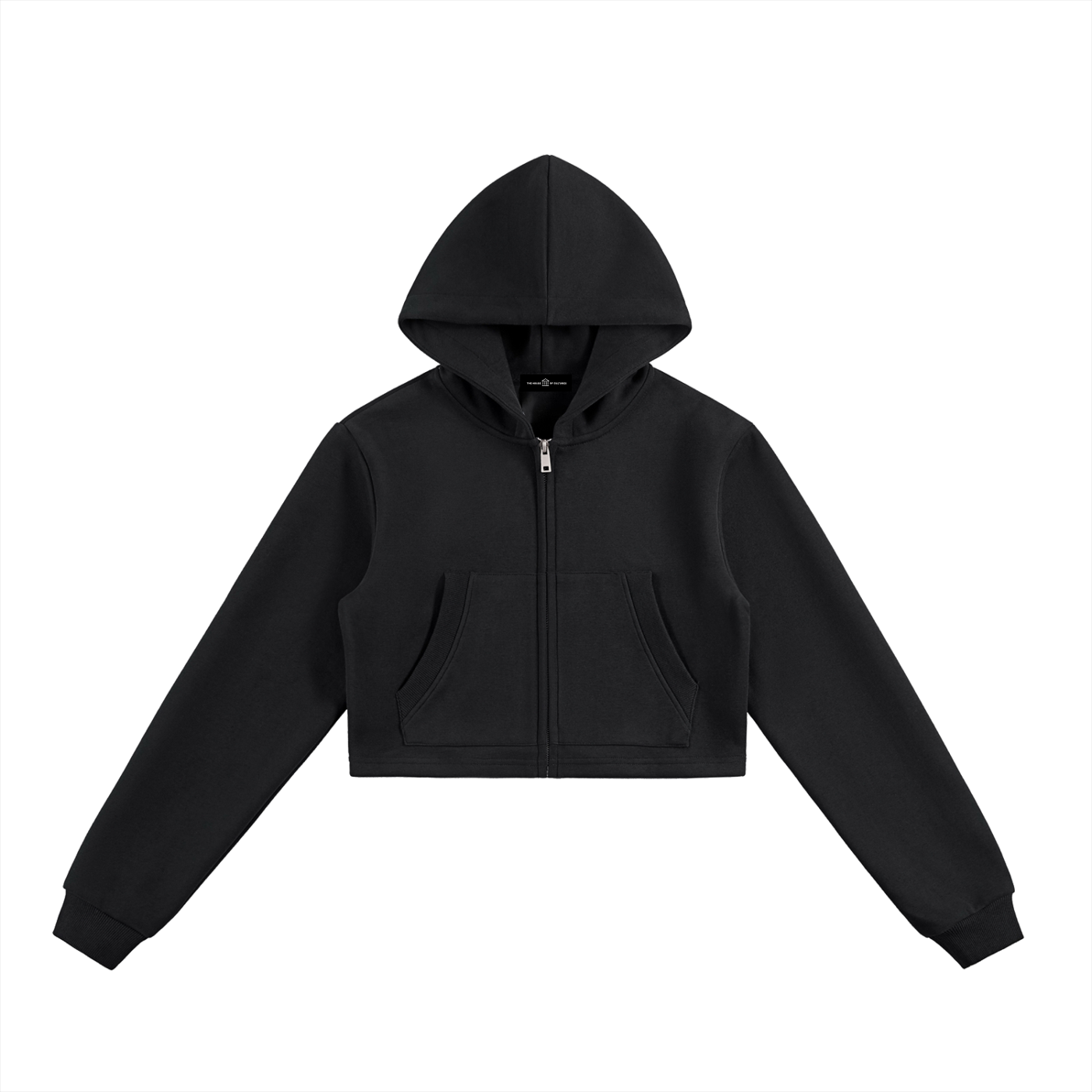 Cropped Zip-Up Hoodie