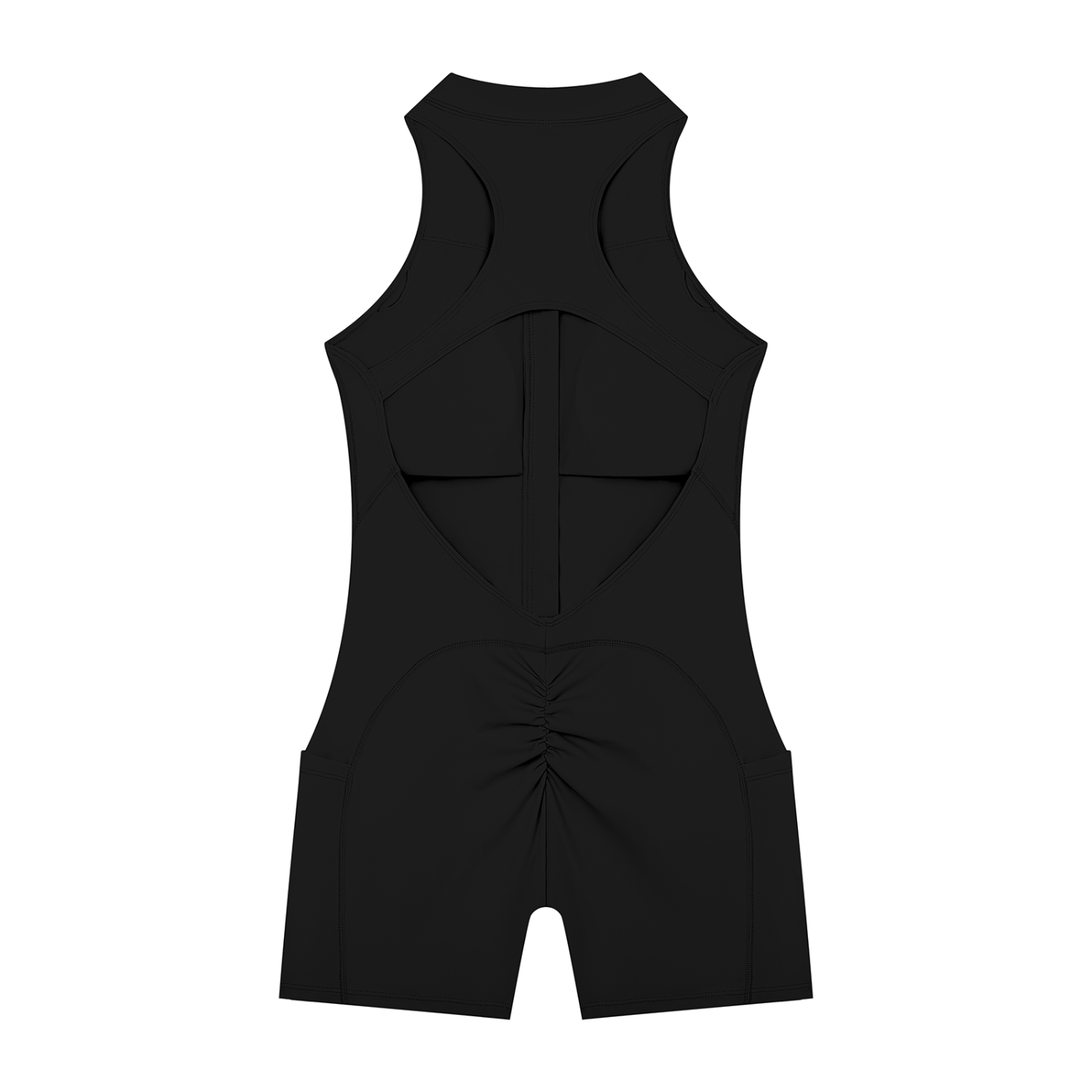 Quarter-Zip Yoga Romper