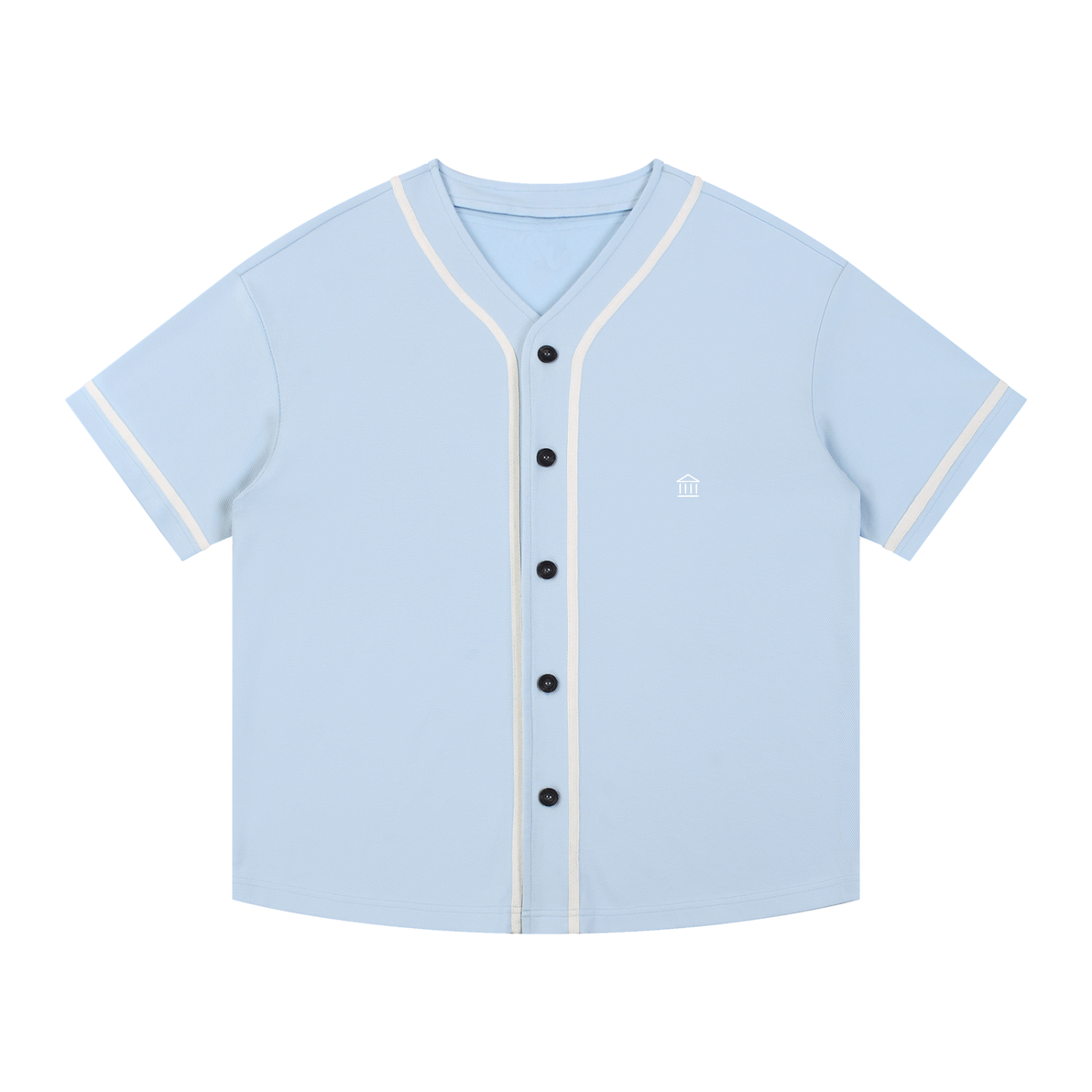 Contrast Piped Button-Up Jersey