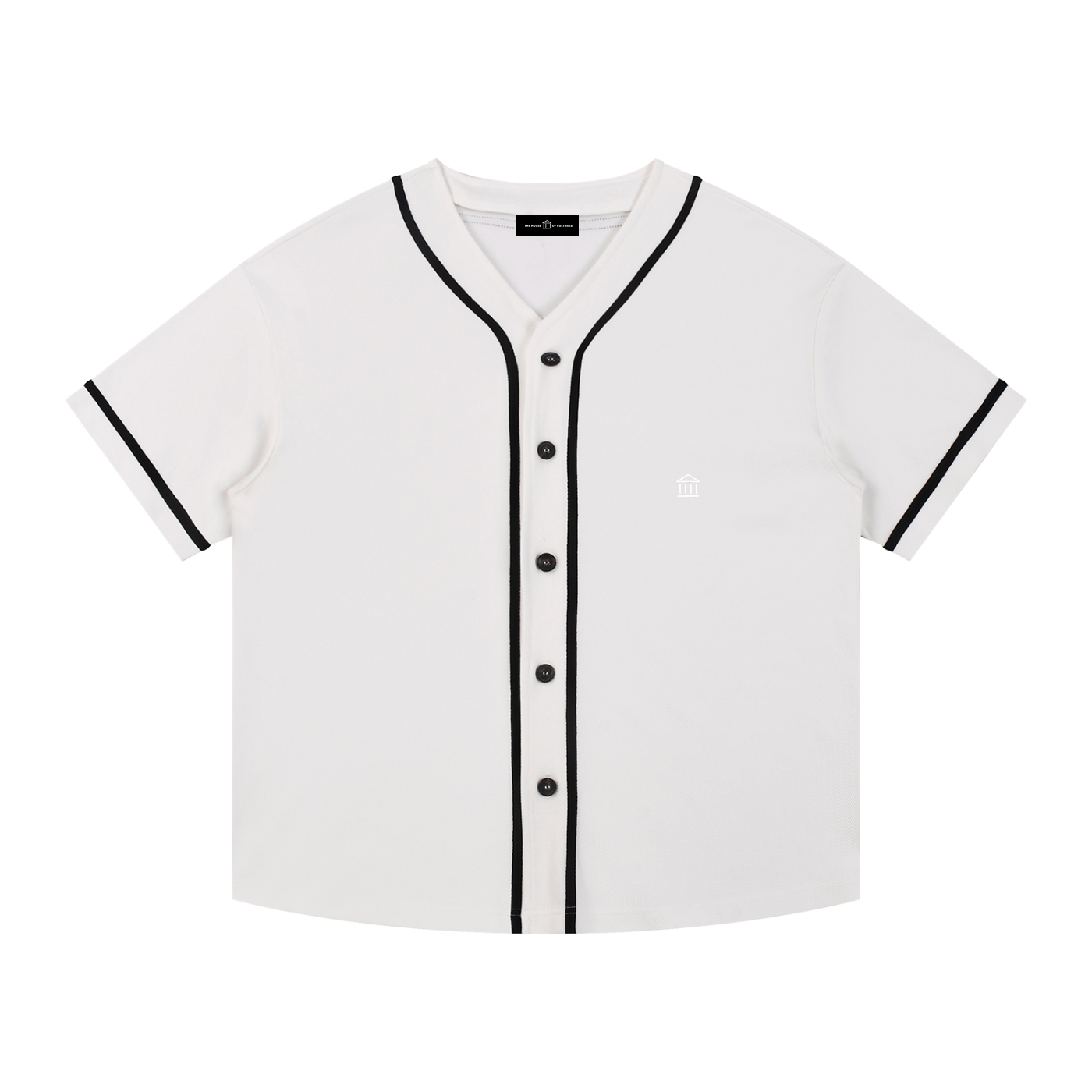 Contrast Piped Button-Up Jersey