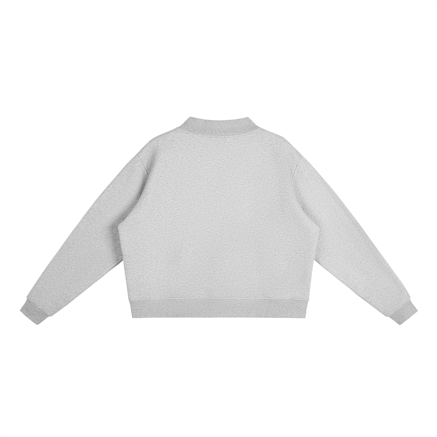 Fleece Mock-Neck Crew Sweatshirt