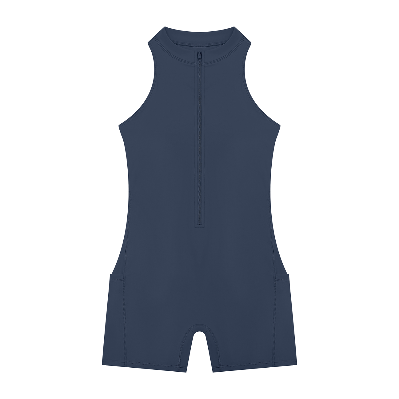 Quarter-Zip Yoga Romper