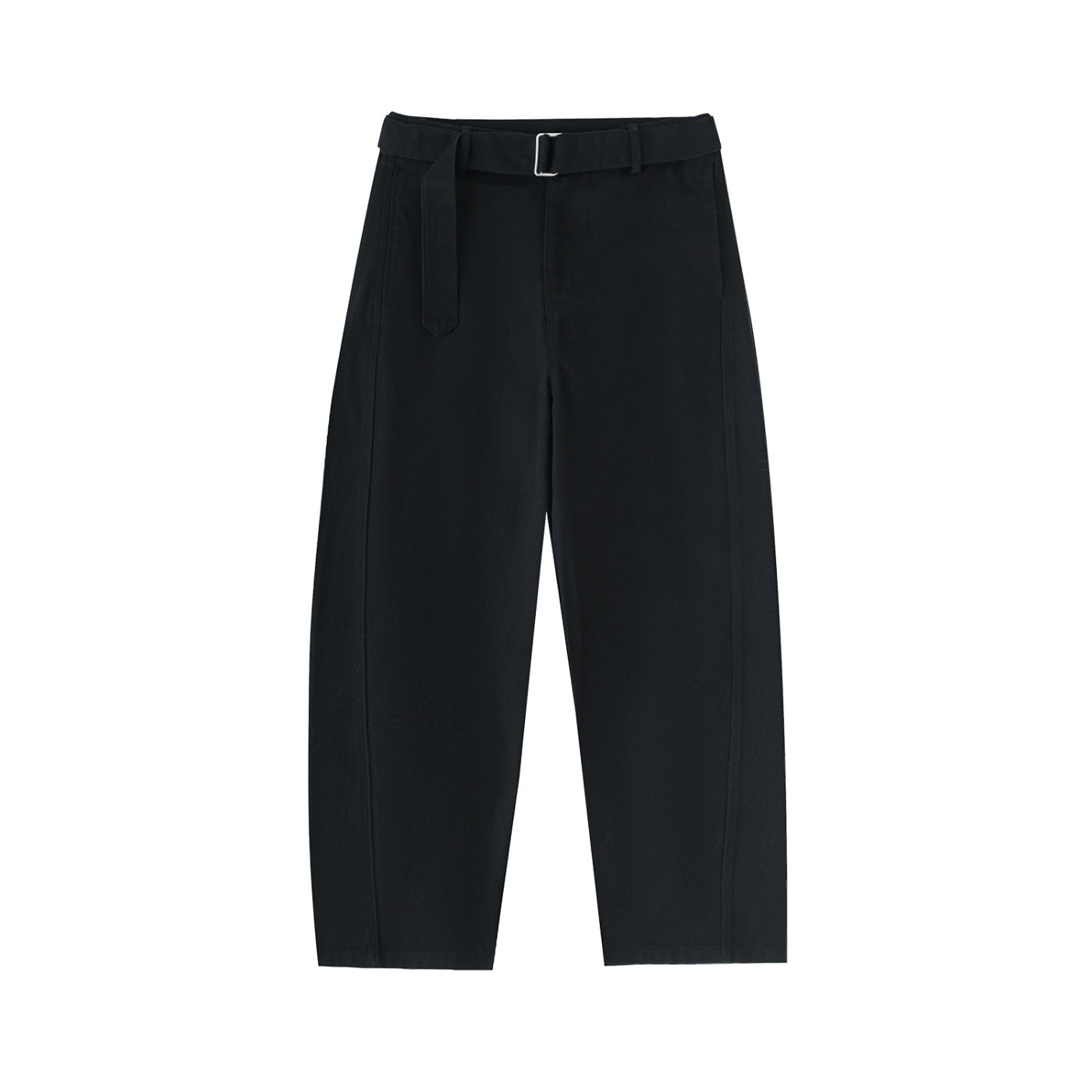 Pantalon chino à jambes larges et ceinture