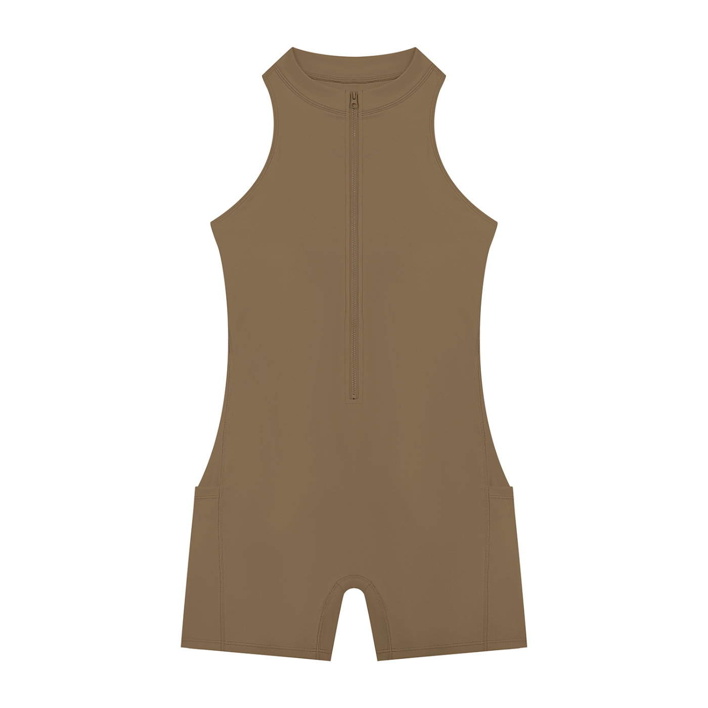 Quarter-Zip Yoga Romper