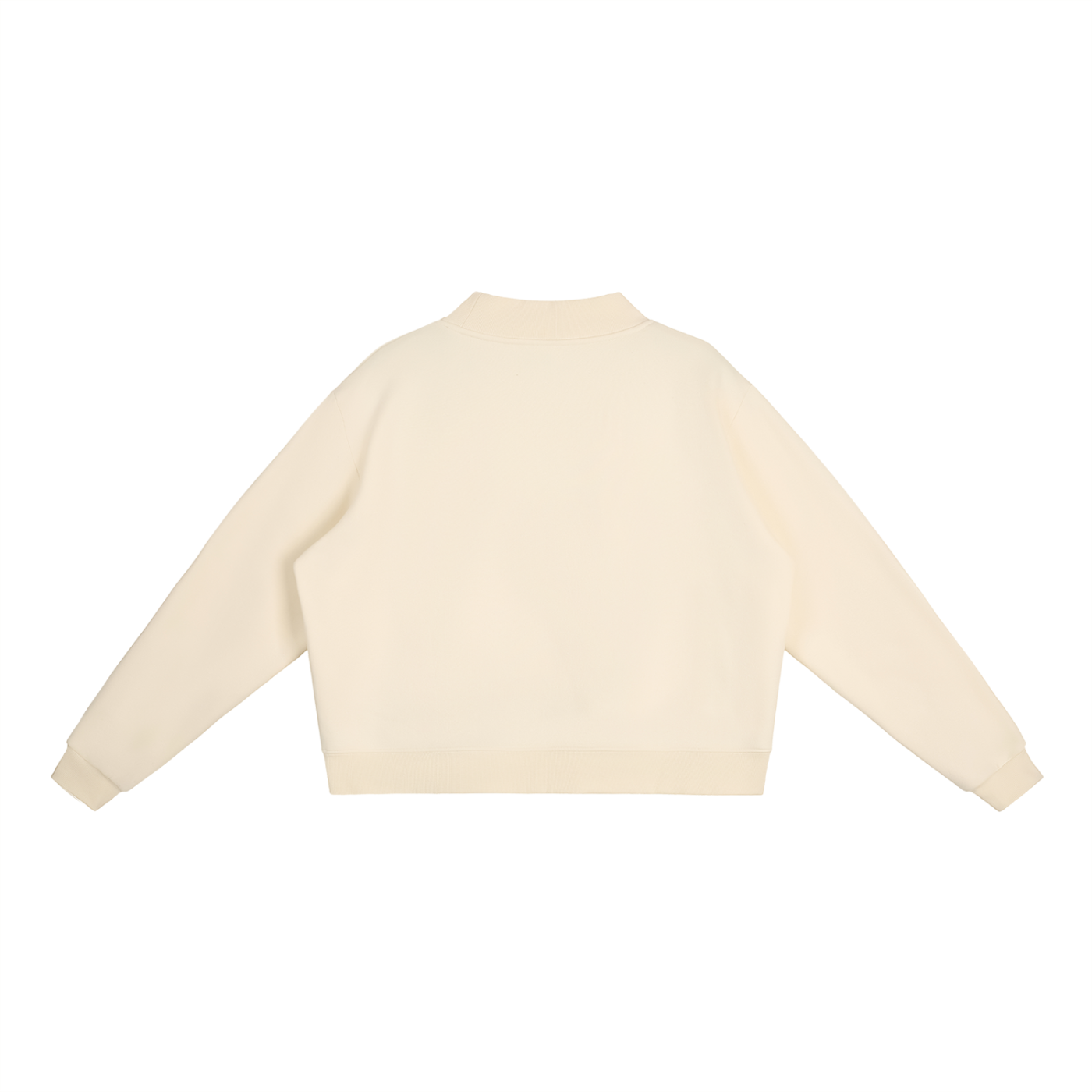 Fleece Mock-Neck Crew Sweatshirt
