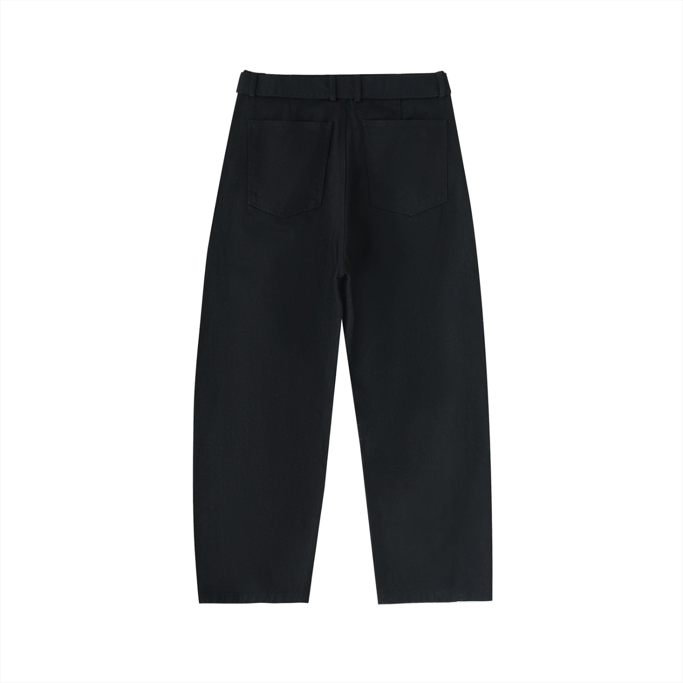 Pantalon chino à jambes larges et ceinture