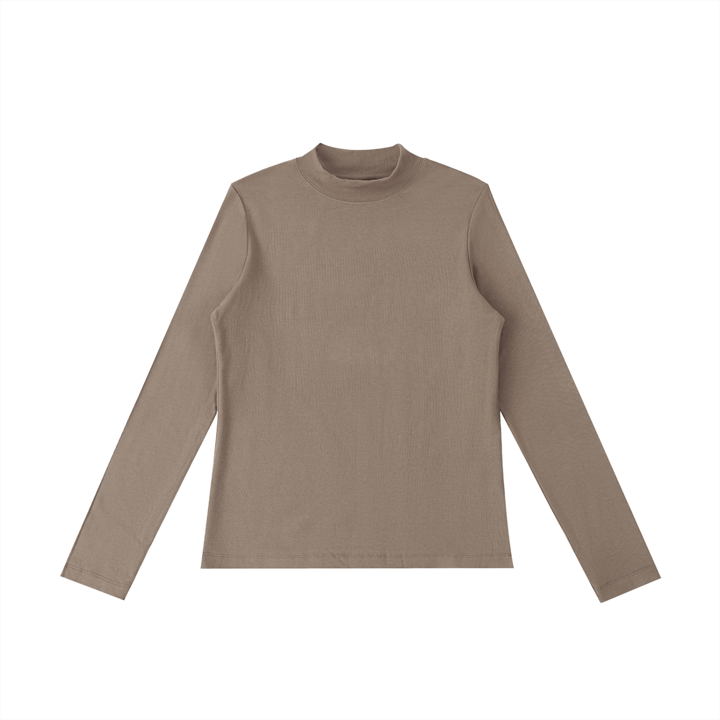 Mock Neck Long Sleeve T-Shirt