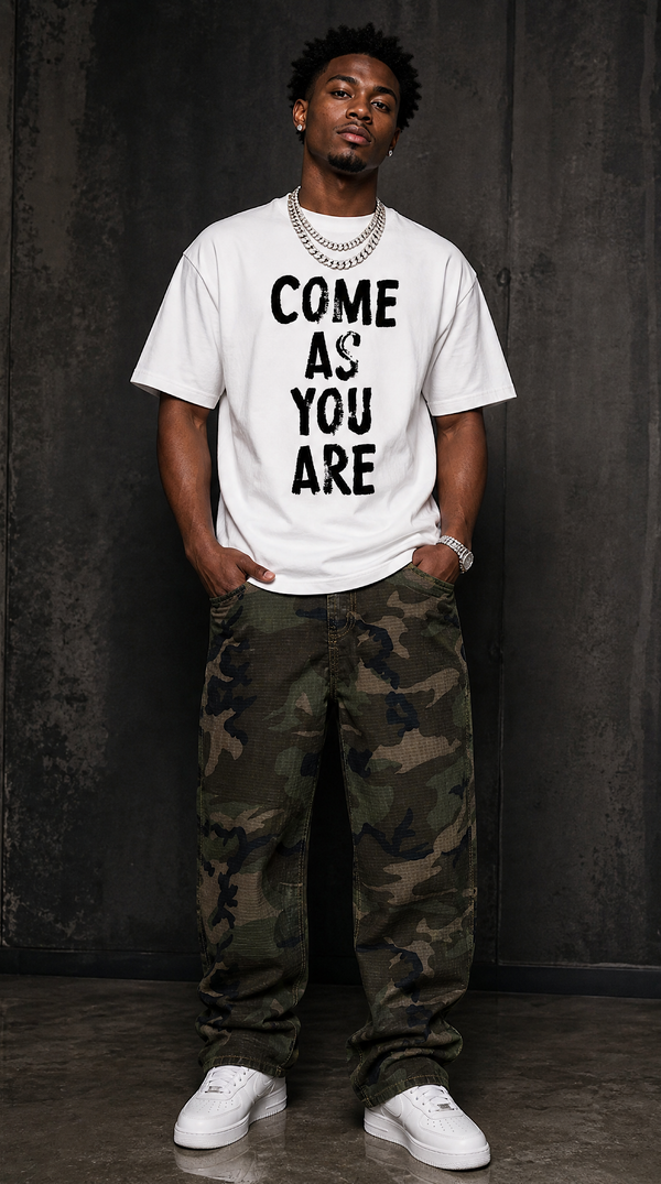 Men’s Camo Barrel Leg Cargo Pants