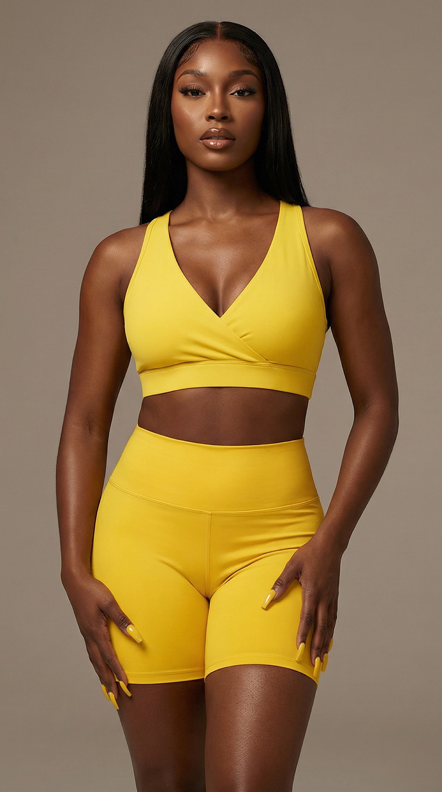 Women's Crossover V-Neck Sports Bra