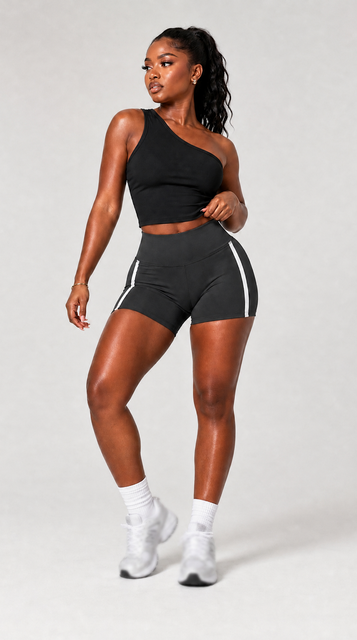 Women's One-Shoulder Crop T-Shirt