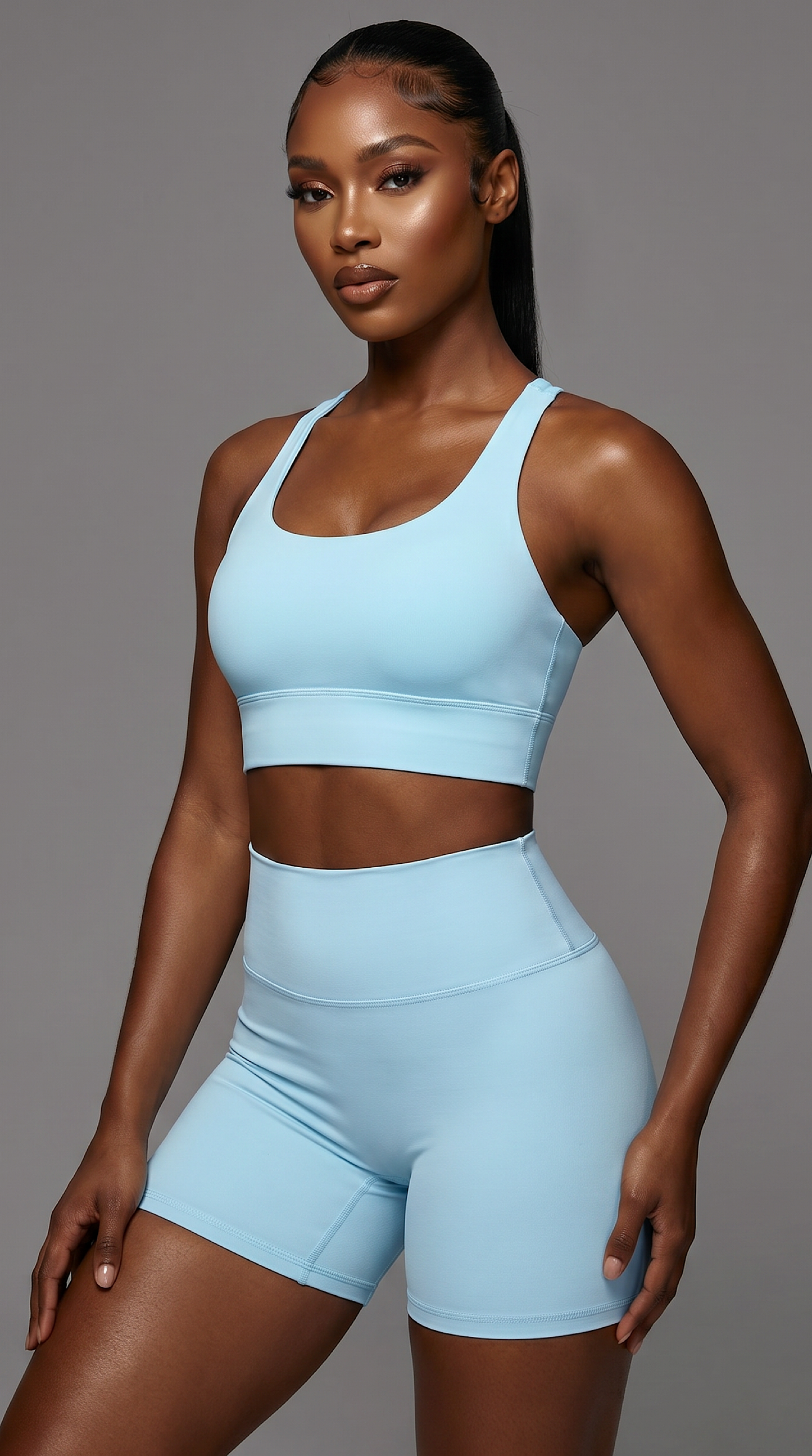 High-Waisted Blend Biker Shorts
