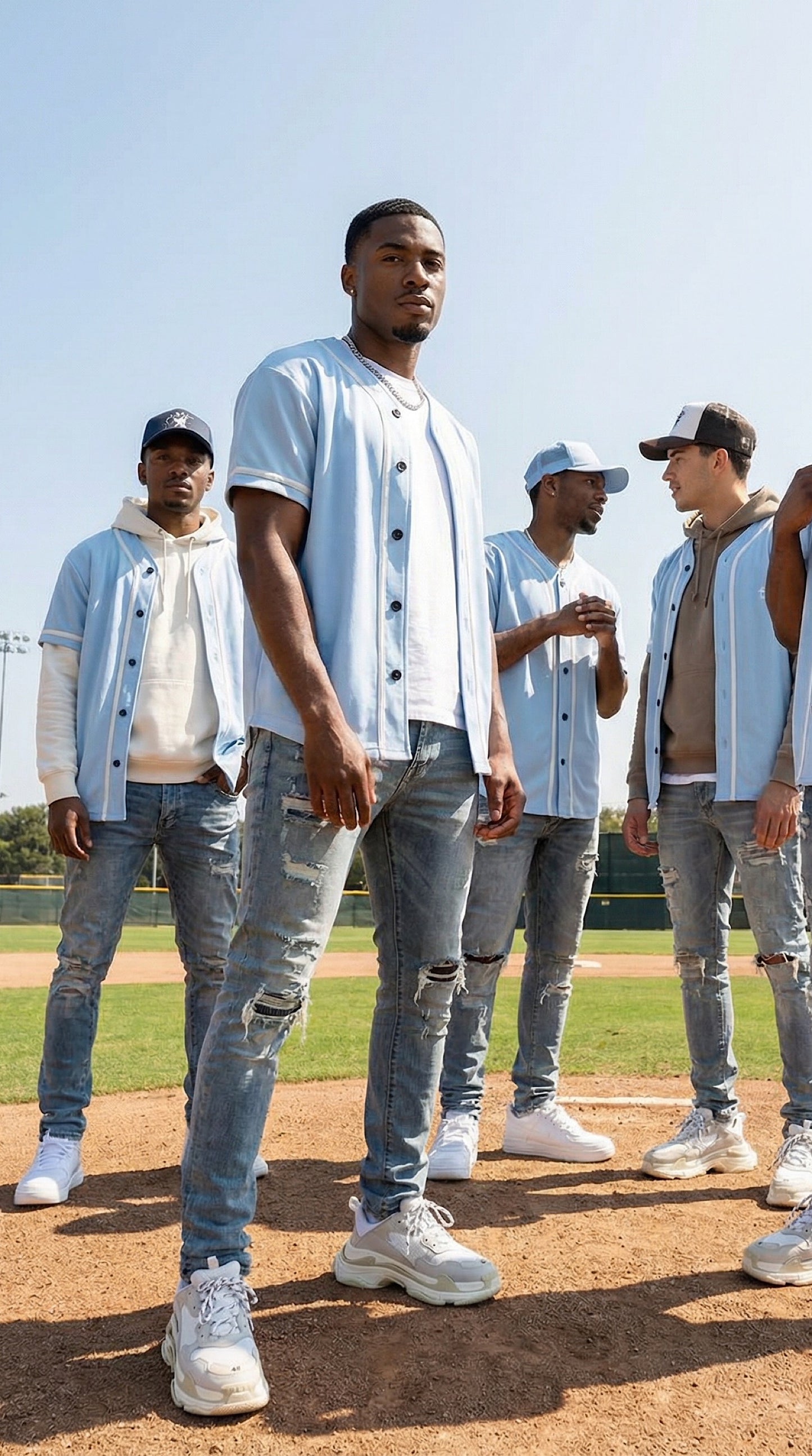 Contrast Piped Button-Up Jersey