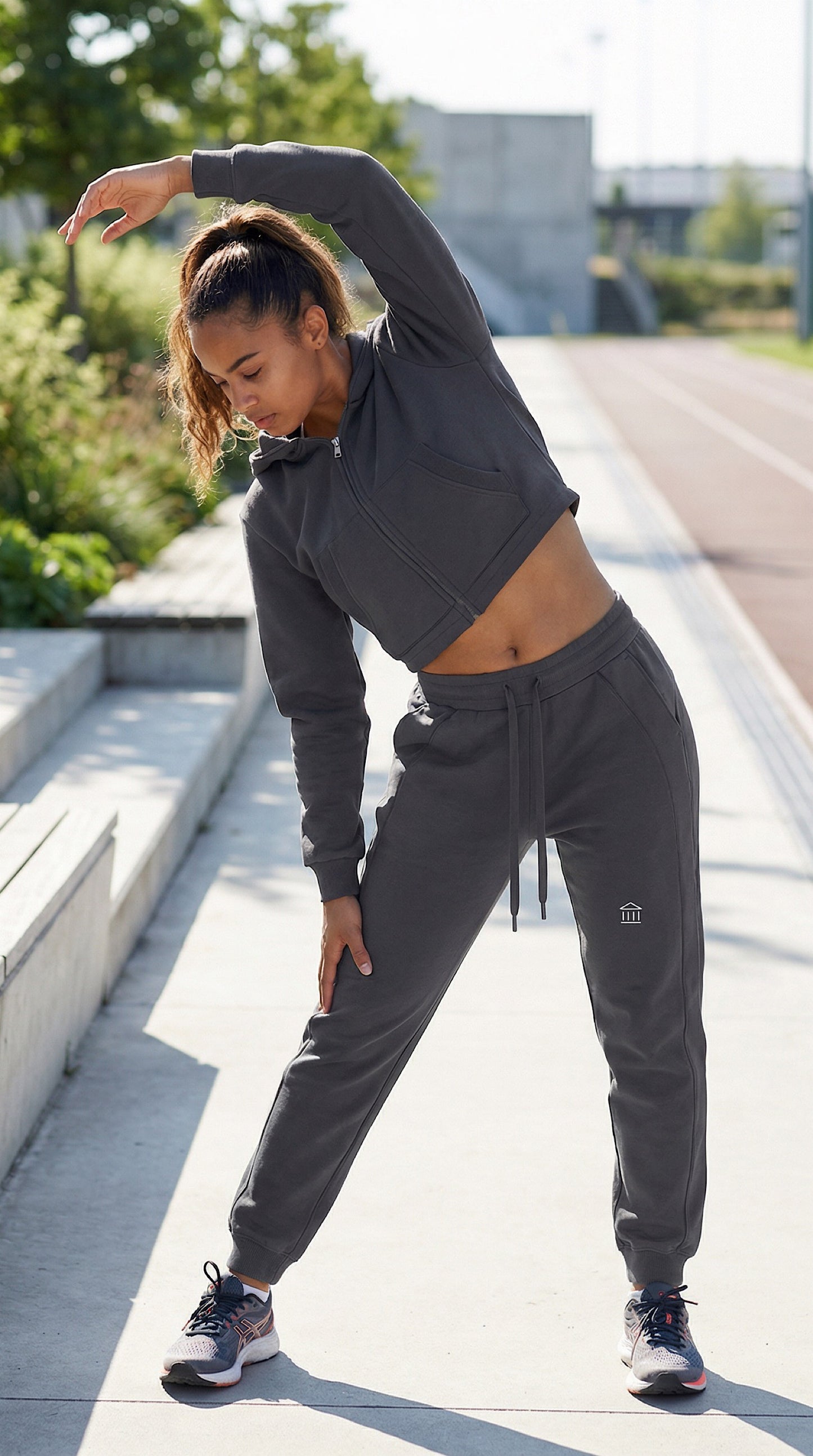 Cropped Zip-Up Hoodie