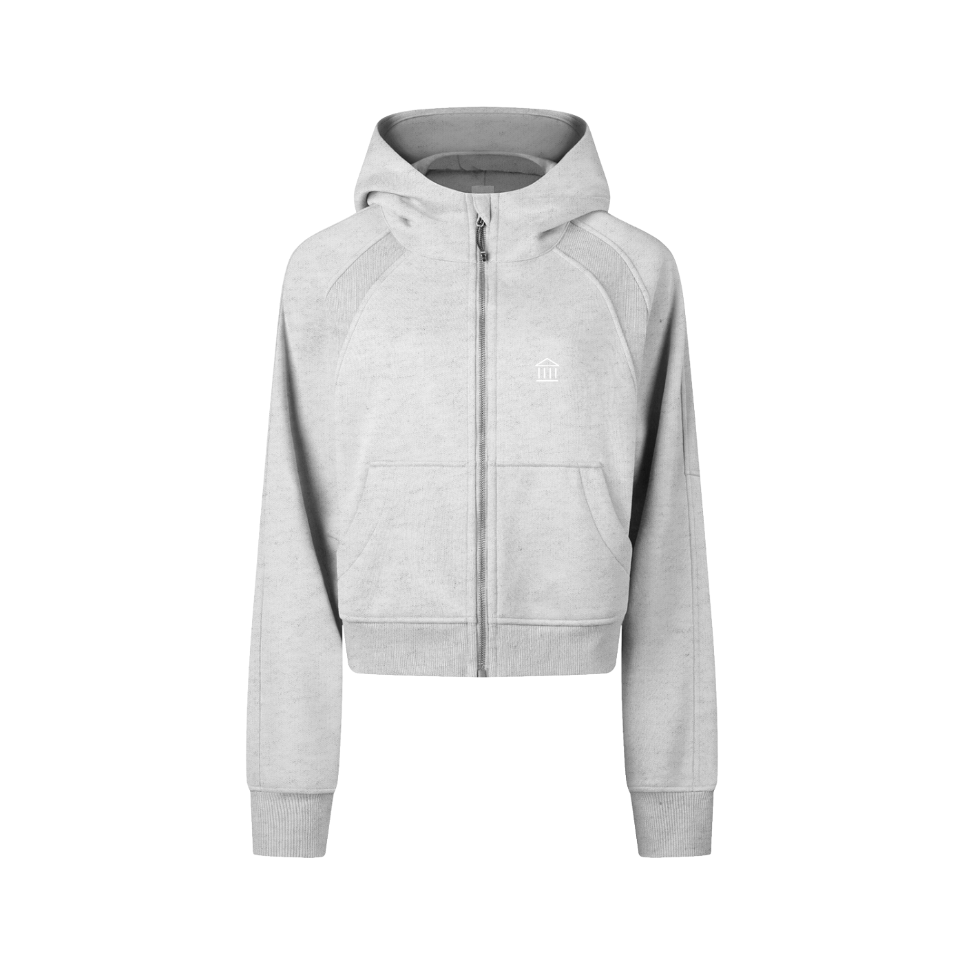 Cropped Zip-Through Hoodie