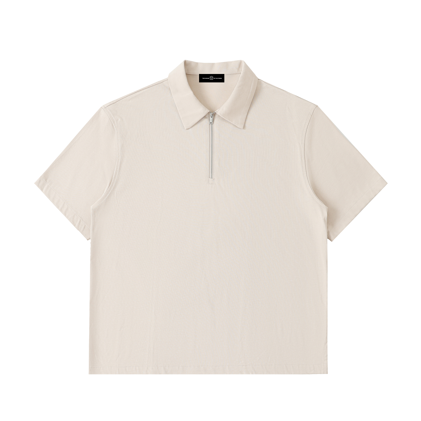 Half-Zip Cotton Polo Shirt