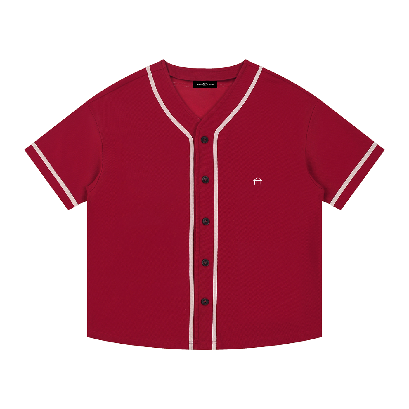 Contrast Piped Button-Up Jersey