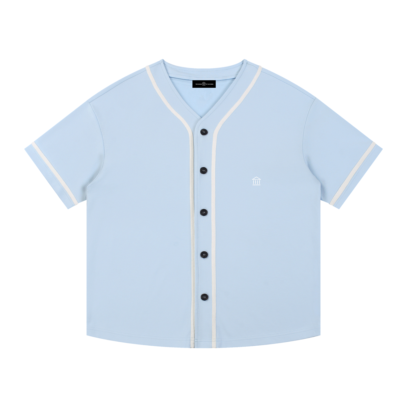 Contrast Piped Button-Up Jersey