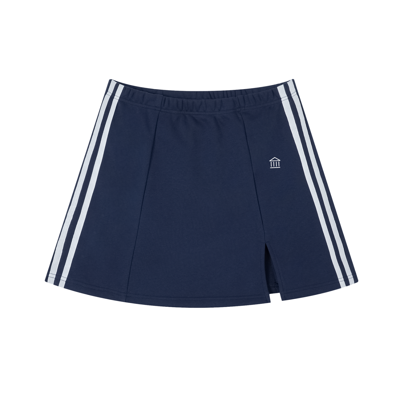 Contrast Side Stripe Slit Skirt